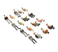 50 pezzi figure sedute scala 1:32 dipinti modelli per binario 1 ferrovia e decorazione edifici come modello finito per la progettazione di piattaforma e strade Include quattro tipi di pose