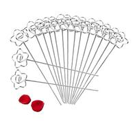 50 pezzi Fili metallici Photo Card Memo Paper Note Display Clip Holders Note Memo Holder orma Rotonda per Uffici (forma a fiore)