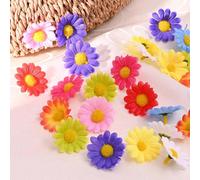 50 pezzi Fiori artificiali in plastica e seta, teste di margherita per San Valentino, profumo da sposa, decorazioni in seta per l'autunno e la Festa della Mamma, vasi per la casa, decorazioni per Capo