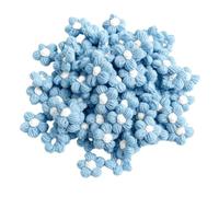 50 pezzi fiori uncinetto puff lana applicazioni accessori capi borse spille