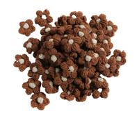 50 pezzi fiori uncinetto puff lana applicazioni accessori capi borse spille