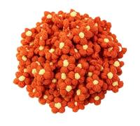 50 pezzi fiori uncinetto puff lana applicazioni accessori capi borse spille