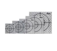 50 Pezzi Fogli Riflettenti per Topografia per Stazione Totale - Bersagli Riflettenti Autoadesivi, 2-6 cm Bianco/Giallo(2 * 2cm yellow)