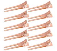50 pezzi for parrucchieri clip for arricciatura a doppio polo clip for arricciatura da 1,8 pollici sezione clip for capelli clip in metallo forcine for capelli(Rose gold)