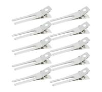 50 pezzi for parrucchieri clip for arricciatura a doppio polo clip for arricciatura da 1,8 pollici sezione clip for capelli clip in metallo forcine for capelli(Silver)