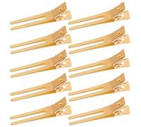 50 pezzi for parrucchieri clip for arricciatura a doppio polo clip for arricciatura da 1,8 pollici sezione clip for capelli clip in metallo forcine for capelli(Gold)