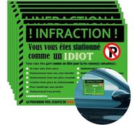 50 pezzi French You Parked Like an Idiot Business Sticker 7,5 x 5,5 pollici Sei parcheggiato come un Idiot Sticker Multi Reasons Violation Bad Parking Notes Funny Labels (Italiano Stickers)