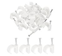 50 pezzi ganci a J da 20mm con chiodo per cavi bianchi per Half Clamp