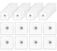 50 Pezzi Ganci Adesivi per Quadri Muro,Trasparenti Appendi Quadri Senza Chiodi, Chiodi Autoadesivi per Quadri Muro, Appendere per Foto, Dipinti, Orologi, Poster, Max 5 kg