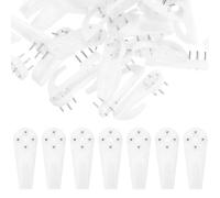 50 Pezzi Ganci Invisibili per Quadri Muro, Bianco | Plastica Bianca, per Pareti Domestiche e Allestimento Galleria, Adatti ad Affittuari e Decoratori Fotografici