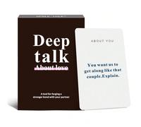 50 pezzi Gioco di carte per conversazione di coppia, gioco di carte da tavolo, gioco di domande approfondite, migliora la relazione, crea un legame solido, gioco da tavolo interattivo per appuntamenti