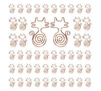 50 Pezzi Graffetta per Gatti, Graffette a Forma Di Animale, Clip di Carta In Oro Rosa, Gatti a Forma di Animale Graffetta in Metallo Clip, per Libri, Biglietti, Decorazioni per Inviti di Nozze