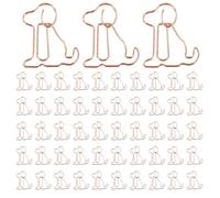 50 Pezzi Graffette Colorate Piccole, Graffette Multicolore a Forma di Animale,Graffette di Metallo,26mm Fermagli,Paper Clips Graffette,per Documenti d'Ufficio e Scolastici,Forniture (oro rosa)