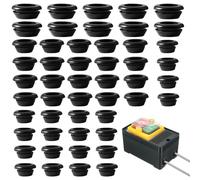 50 Pezzi Guarnizioni in Gomma, Φ10mm/12mm/14mm Passacavo, Passacavi Elettrici, Passacavi in Gomma Nero, Passacavo, Gommini Passacavo Elettrico, Per Cavi Auto Macchina Moto