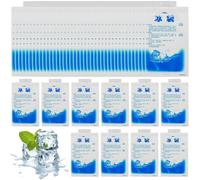 50 pezzi Ice Packs per pacchetto di ghiaccio auto-coeelatura riutilizzabile da 400 ml, sacchetti di congelatore gel di lunga durata per cure industriali per la cura del dolore da vino vegetale p