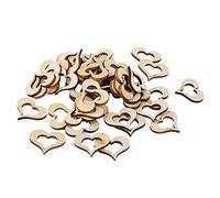 50 pezzi in legno naturale a forma di cuore vuoto abbellimenti artigianali decorazione fai da te arti artigianato rendendo creativo e utileSplendido, affascinante.