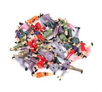 50 pezzi in scala 1:32 modello di persone in plastica - figure realistiche colorate manualmente per layout di treni calibro 1, piattaforma e costruzione di scene urbane