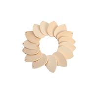 50 pezzi incompiuti addensare a forma di goccia orecchini di legno trucioli di