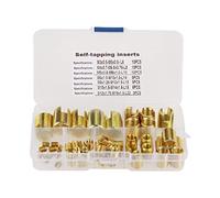 50 Pezzi Inserti Filettati Autofilettanti Kit Riparazione Boccola Vite per Filettatura Strumento M3 M4 M5 M6 M8 M10 M12