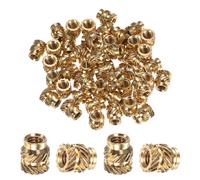 50 Pezzi Inserti Filettati M4x8mm in Ottone per Incastri Termici - OD 7mm