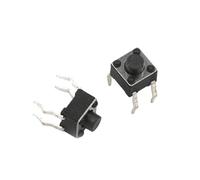 50 pezzi Interruttore a pulsante a sfioramento Interruttore a pulsante verticale/patch 4 piedi 4,5 mm * 4,5 mm * 3,8/4,3/4,5/5/6/7 mm Inserimento diretto Microinterruttore a tasto(4.3MM Vertical)