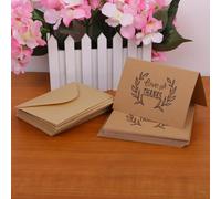 50 Pezzi Kraft E Biglietti Di Ringraziamento Con Buste Per La Festa Di Nozze