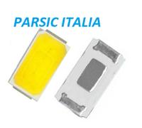 50 PEZZI = LED SMD PLESSEY SERIE PLW5630CB-6500 PLCC-2 5.7x3x0.8mm BIANCO 120°