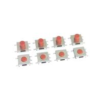 50 pezzi/lotto interruttore a pulsante rosso patch 6,2 * 6,2 mm 6 * 6 * 2,5/3,1/3,7/4,3 mm 4 pin 5 pin SMD microinterruttore(SMD - 5 PIN,6x6x3.1 MM)
