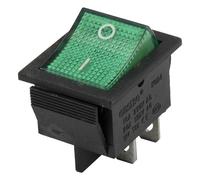 50 Pezzi/Lotto KCD4-201N Perforato 26 x 22 mm 4 Pin ON - off Interruttore a bilanciere for Barca Interruttore di Alimentazione con Lampadina 220V 24V LED Luce(Green,24V LED)