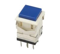 50 pezzi/lotto KD2-24 16 mm Reset - Off Interruttore a pulsante rettangolare(Blue)