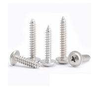 50 pezzi/lotto M1.4 M1.7 M2 M2.6 M3 M3.5 M4 M5 304 in acciaio inossidabile a testa tonda con rondella, vite autofilettante(10mm x50pcs,M1.4)