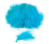 50 pezzi/lotto piume naturali 10-15 cm soffici piume per decorazioni per feste di nozze gioielli fai da te accessori artigianali azzurro 50 pezzi