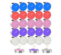 50 Pezzi Lumini Tealight | Lumini Colorati | 2 ore di combustione | Inodore | Cinque colori | Per Natale, San Valentino, Festa della Mamma, anniversari, Ringraziamento, Pasqua, matrimoni, ecc