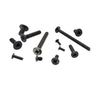 50 pezzi M1.2 M1.4 M1.6 M2 M2.5 M3 M4 Vite a testa piatta ultrasottile piccola for laptop, notebook, telefono, occhiali(Black,2mm,M1.4)