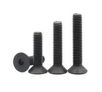 50 pezzi M1.6 M2 M2.5 Bulloni a testa svasata piatta con esagono incassato in acciaio al carbonio grado 10.9 DIN7991(6mm,M1.6 50pc)