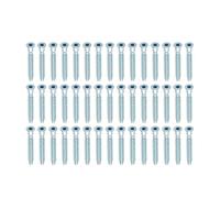 50 pezzi M5/M7 viti autofilettanti a testa esagonale a testa esagonale, testa svasata in acciaio nero per legno e mobili (argento M5 x 60-50 pezzi)