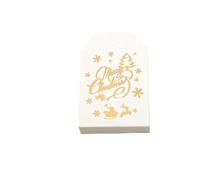 50 pezzi Merry Tags Carte di carta rosse e bianche Etichette for feste di Natale Capodanno Borse Scatole Imballaggio Etichetta appesa Forniture for Natale(Style C-white)