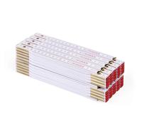 50 pezzi | Metrie 2 m metro pieghevole Perfekt 10 | Bianco | Giunti in acciaio