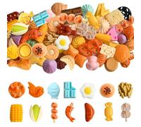 50 Pezzi Mini Cibo Stile Casuale Mini Food Cibo in Miniatura Finto Accessori per Case Delle Bambole, Mini Cucine e Progetti Fai Da Te