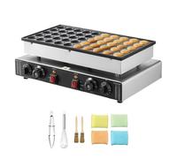 50 Pezzi Mini Dutch Pancake Maker Dorayaki Baker Machine Commerciale Antiaderente Waffle Doppio Controllo Della Temperatura Tempo Riscaldamento Rapido E Uniforme