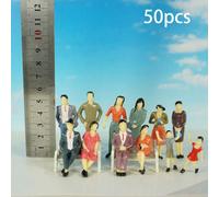 50 pezzi Mini figure di persone Forniture per diorama in scala 1/36 Regali per