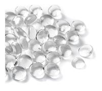 50 pezzi mini gemme di vetro,pietre mancala trasparenti fondo piatto perline di marmo per riempitivo di vasi di arte decorativa domestica (1,3 cm ~ 1,8 cm)