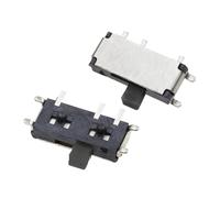 50 pezzi Mini interruttore a levetta scorrevole SMD MSK-12C02 SPDT 1P2T a 7 pin On/Off for MP3 MP4(Bags Black)