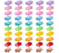 50 Pezzi Mini Tartarughe Resin Tartarughe Realistiche Mini Figurine Animali, Ornamenti di Micro paesaggi Piccoli Giocattoli per Animali per casa, Famiglia, dormitorio e Decorazione per Ufficio, Gioca