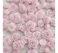 50 pezzi misti 3D fiori camelie disegni arte strass rosa decorazioni forniture