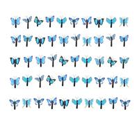 50 Pezzi Mollette Farfalla per Chioma Donna, Barretta PVC Elegante | Design Vivace e Colorato, Clip a Molla Resistente, per Trecce, Compleanni e Halloween