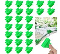 50 Pezzi Morsetti per Serra, 16mm Pinza per Clip Della Serra, Clip per Serra di Plastic, Verde Clip per Cerchio a Tunnel, Pinze per Telo Ombreggiante per Serre Orto Giardino