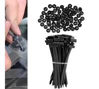50 pezzi Nylon Universal Cable Tie Buckle, Fibbie Universali in Nylon per Cavi, Fascette in Plastica per Fissaggio Auto