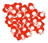 50 Pezzi Occhiali Anti-beccaggio in Plastica Rossa | Strumento di Allevamento per Oche, Installazione Facile, Protegge Pollame, Riduce i Litigi in Fattoria