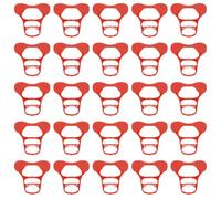 50 Pezzi Occhiali Anti Beccata, Plastica Rossa | Si Installa Facilmente e Resta Ben Saldo, per Allevatori e Gestione in Allevamento All’aperto